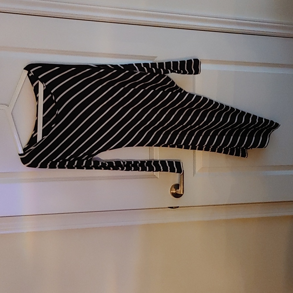BCBG Maxazria asymmetrical "Hilda" dress, size large.